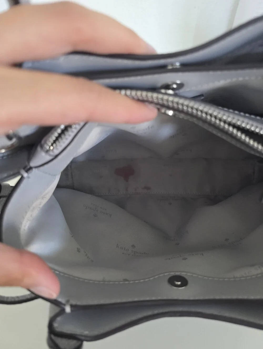 Kate Spade Dumpling Satchel in Grey. Excellent Condition
